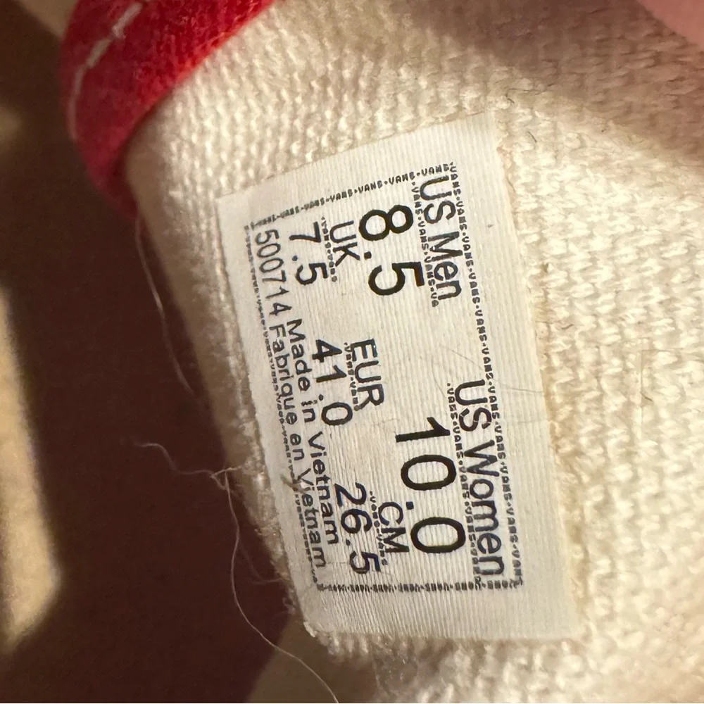 Vans Red Women's Sneakers - Picture 5 of 5